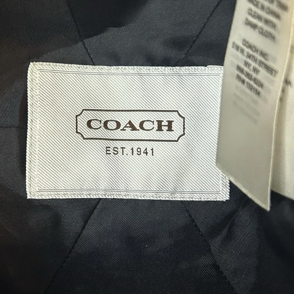 COACH New York Park Ocelot Cap Black/Tan M/L Belt & Buckle Trim F83729 MSRP $128